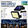 160 Led Solar Bahçe Aydınlatması, 6'lı Güneş Panelli Led Lamba, 5 Metre Kablolu Ve Kumandalı Bx40