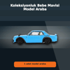 1/64 Ölçekli Baby Blue Nissan LB Works HAKOSUKA Diecast Koleksiyon Model Araba