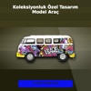 1/64 Ölçekli Volkswagen T1 Minibüs Diecast Model Araba - Koleksiyonluk Mizu Design
