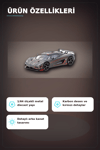 1/64 Siyah Karbon Fiber Kırmızı Detaylı Koenigsegg Agera RS Diecast Model Araba BX-313337