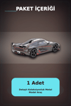 1/64 Siyah Karbon Fiber Kırmızı Detaylı Koenigsegg Agera RS Diecast Model Araba BX-313337