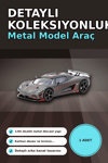 1/64 Siyah Karbon Fiber Kırmızı Detaylı Koenigsegg Agera RS Diecast Model Araba BX-313337