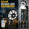 168b Solar Led Büyük Dış Mekân Lambası, Hareket Sensörlü, Kumandalı, 3 Modlu Ultra Parlak Cob Işık, Su Geçirmez Kablosuz Duvar Apliği Bx40