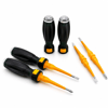 18 Adet Tak Çıkar 2in1 Düz - Yıldız Uç Ergonomik Sap Kontrol Kalemi - Tornavida Korumalı Lrd-160 Bx40