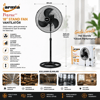 18 İnç Sanayi Vantilatör  3 Metal Kanat: Çap:56cm - Y: 140cm - 3 Kademe Hız   80w Bx40
