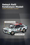 1978 Portekiz Rallisi Galibi 1/64 Fiat 131 Abarth Diecast Model Araba Koleksiyonluk BX-313350