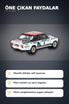 1978 Portekiz Rallisi Galibi 1/64 Fiat 131 Abarth Diecast Model Araba Koleksiyonluk BX-313350