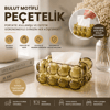 19x13x9cm Kahverengi Şeffaf Yaylı Masaüstü Bubble Dekoratif Bulut Peçetelik Bx40