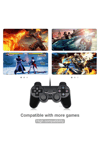 2 adet siyah bluetooth bağlantılı PC uyumlu titreşimli analog joystick oyun kolu