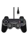 2 adet siyah bluetooth bağlantılı PC uyumlu titreşimli analog joystick oyun kolu