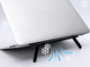 2 Kademeli Katlanabilir ve Yapışkanlı Laptop Standı Siyah