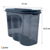 2 Kapaklı Ölçekli Erzak Saklama Kabı - 1,2 Litre - Sa930 Bx40
