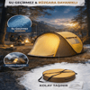 2 Kişilik Vagon Tipi Yarı Otomatik Kamp Çadırı – Çift Kapılı, Çift Pencereli, Hafif Taşınabilir Outdoor Doğa Çadırı 220x120x90 Cm Bx40
