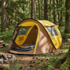 2 Kişilik Vagon Tipi Yarı Otomatik Kamp Çadırı – Çift Kapılı, Çift Pencereli, Hafif Taşınabilir Outdoor Doğa Çadırı 220x120x90 Cm Bx40