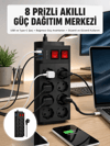 2 Metre Güçlü Çoklu Priz 8 Soket Yeni Nesil