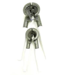 2 Parça  Set Metal Fındık - Ceviz Kıracak Beyaz Saplı Bx40