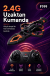 2.4G Uzaktan Kumandalı F199 Model Uçak Drone Hızlı Dönüşlü Çocuk Oyuncağı