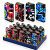 20 Adet 2ın1 Grafiti Desenli Manyetöllü - Rüzgar Pürmüz Çakmak Sm-131m Bx40