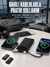 20.000 Mah Led Işıklı LCD Ekran USB Girişli Type-C Lightning Powerbank Yeni Nesil