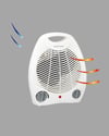 2000W Taşınabilir Elektrikli Fanlı Isıtıcı – Hızlı Isınma, Kompakt Boy