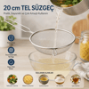 20cm Tel Süzgeç Metal Saplı Kulaklı Bx40