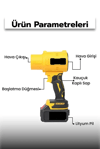 21v Kablosuz Hava Üfleyici | 32.000rpm Turbo Fan, 12.000mah Batarya, Bahçe & Araç Kurutma / Sarı Bx40