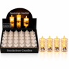 24 Adet Büyük Boy Pilli Kristal Mika Led Mum Çap : 3.8cm Yükseklik : 9cm İ10-015 Bx40