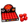 24 Adet Pilli Kapli - Kırmızı Renkli Led Mum Çap : 4cm Yükseklik : 3.7cm İ10-023 Bx40
