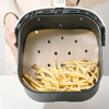 250 Adet Air Fryer Pişirme Kağıdı Tek Kullanımlık Hava Fritöz Yağ Geçirmez Yapışmaz Gıda Pişirme Kağıdı Delikli Kare Model Bx40