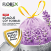 250 Adet Florex-503 Avantaj Lavanta Kokulu Büzgülü Büyük 10pcs 65x70cm Çöp Torba 25x10=250 Bx40