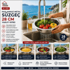 28cm Kulpsuz Paslanmaz Metal Sepet Süzgeç Bx40