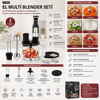 2hız Ayar - Paslanmaz Çelik Bıçak El Multi Blender Seti 2 Lt Hazneli Shb-7534 Bx40