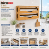 2ın1 Ahşap Bambu Streçlik - Folyoluk - Havluluk Kesici Bıçak Kanallı Bx40
