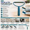 2in1 Başlı Plastik Saplı Metal Tiftik Tüy Toplama Pls.kaşıyıcı Aparat Pet Shop Bx40