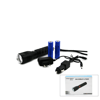 2ın1 Zoomlu El Feneri - Cob Led Fiş - Çakmak Şarjlı Metal Kasa 17cm 3000 Lumen Bx40