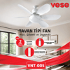 2in1=tavan Vantilatör - Avize Lamba 40w Kumandalı 6knat Vnt-005 Bx40