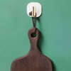 2li Yapışkanlı Retro Askılık Dolap Kapak Kulpu Beyaz Bx40