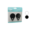 2pcs Cloud Askı Siyah - Beyaz Plastik Yapışkanlı Montaj Bx40