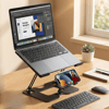2’si 1 Arada Laptop Ve Telefon Standı – Alümetal Ayarlanabilir,katlanabilir,ergonomik Yükseltici Bx40