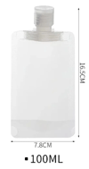 3 Adet 100ml Krem Şampuan Kabı Tekrar Kullanılabilir Set Bx40