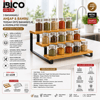 3 Basamaklı Ahşap - Bambu Tezgah Üstü Baharatlık - Düzenleyici Stand 29.5x23.5x10.5cm Bx40