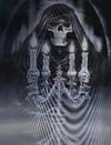 3 Boyutlu Resim  3 Farklı Resim Değişenli Halloween İskelet Tablosu 30x40 Cm