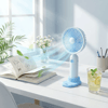 3 Kademeli Masaüstü Fan – Telefon Tutuculu Özellikli Standlı Elde Taşınabilir Mini Fan  Ekl29 Bx40