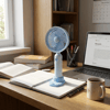 3 Kademeli Masaüstü Fan – Telefon Tutuculu Özellikli Standlı Elde Taşınabilir Mini Fan  Ekl29 Bx40