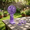3 Kademeli Masaüstü Ve El Fanı – Telefon Tutuculu, 3 Farklı Değiştirilebilir Halka Tasarımlı Mini Fan  Mzl37a Bx40