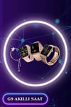3 Kordonlu Dokunmatik Ekran Akıllı Saat ve 2.Nesil Kablosuz Bluetooth Kulaklık ANC/ENC