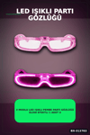 3 Modlu Led Işıklı Pembe Parti Gözlüğü Glow Efektli 1 Adet Unisex Eğlence Aksesuarı BX-313763