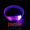 3 Modlu Pilli Led Işıklı Esnek Parti Bilekliği Mor Bx40