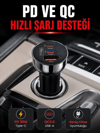 3 Portlu Araç İçi Şarj Adaptörü Çift PD Type-C ve QC3.0 USB Çıkışlı