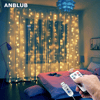 300 Ledli 10 Sarkıt Perde Led Işık-8 Fonksiyon, Uzaktan Kumandalı, 3x3 Metre Bx40